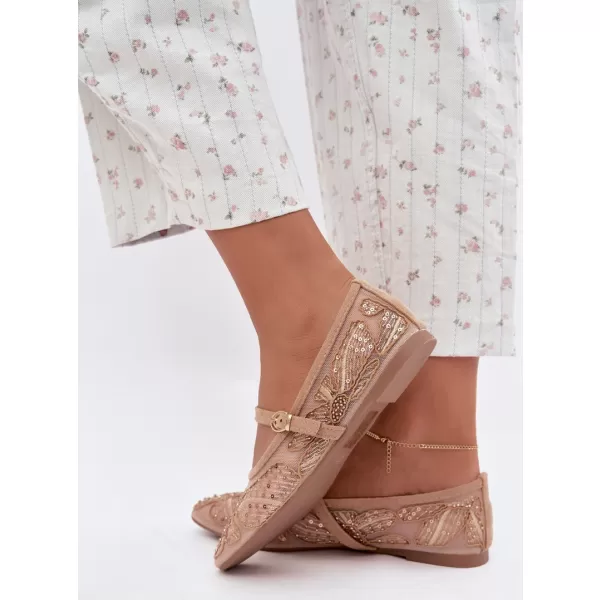  Ballerinas für Damen BOTO CH951 DUNKELBEIGE 