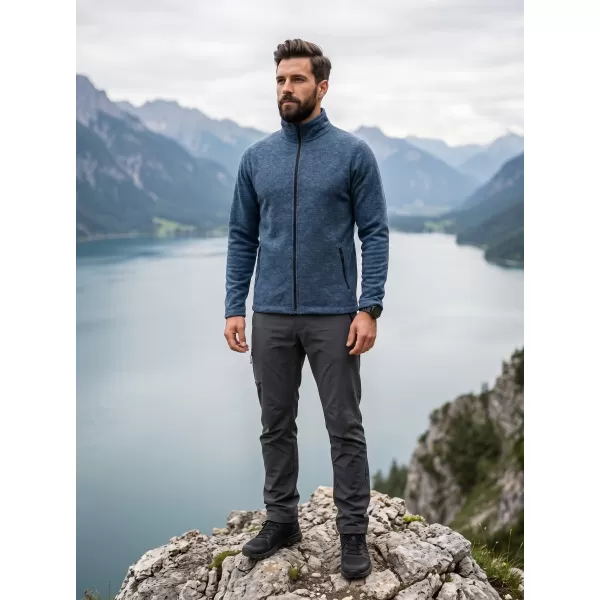  Herren-Sweatshirt aus Microfleece MALFINI FACTOR 852 DUNKLE DENIM-HIGHLIGHTS 