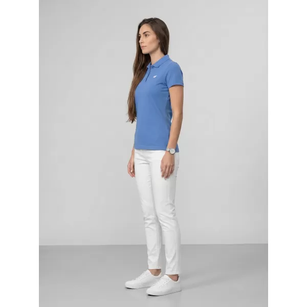  Damen-T-Shirt mit Kragen 4F WMM00TPTSF0768 DENIM 