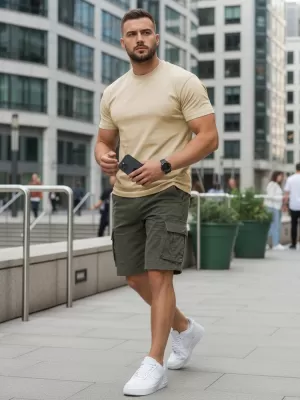 Herren-T-Shirt DSTREET RX5676 BEIGE