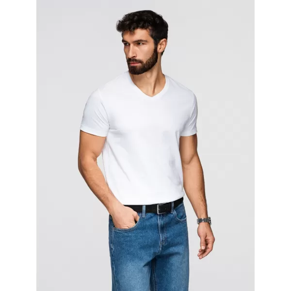  Herren-T-Shirt OMBRE OM-TSBS-0281 WEIß/SAND/MARINE 