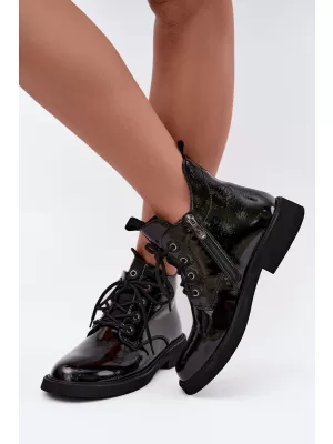 Damen-Stiefeletten D&A CR62-3338 SCHWARZ