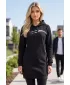 Erweitertes Damen-Sweatshirt ALTISPORT ALW001419 SCHWARZ UND WEIß