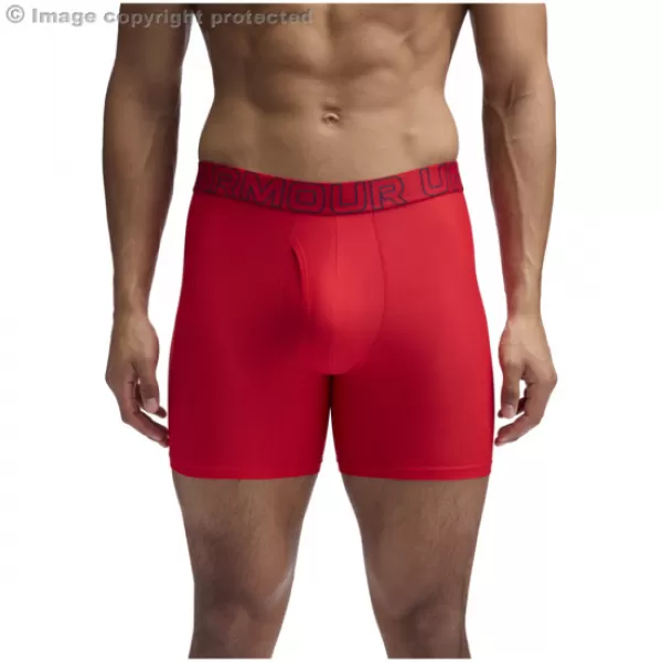  Herren-Boxershorts UNDER ARMOUR UA PERFORMANCE TECH MESH - SOLID 6 -3PK 1383884-600 ROT 