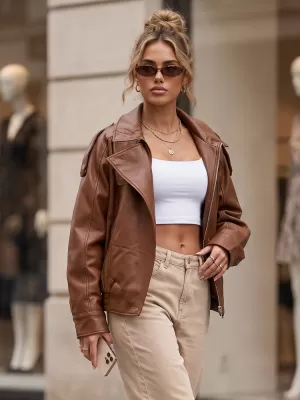 Damenjacke DSTREET TY6065 BRAUN