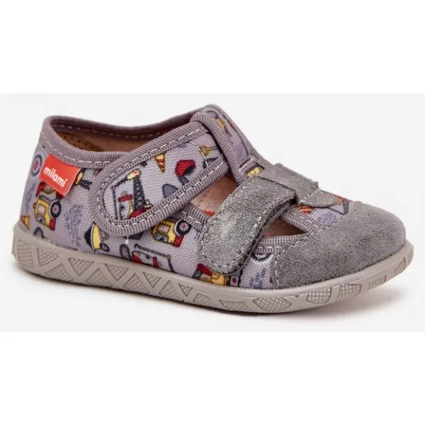  Kinderpantoffeln MILAMI 118/BR-32 GRAU 