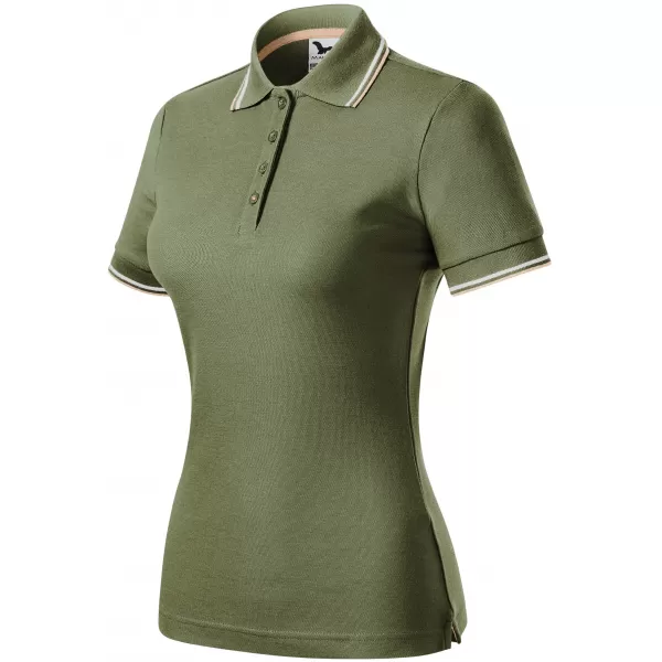  Damen-T-Shirt mit Kragen MALFINI FOCUS 233 KHAKI 
