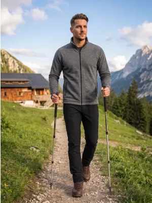 Herren-Sweatshirt aus Microfleece MALFINI FACTOR 852 SCHWARZES HIGHLIGHT