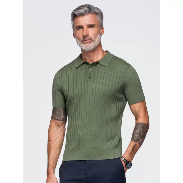  Herren-Poloshirt OMBRE OM-POSS-0180 OLIVE 