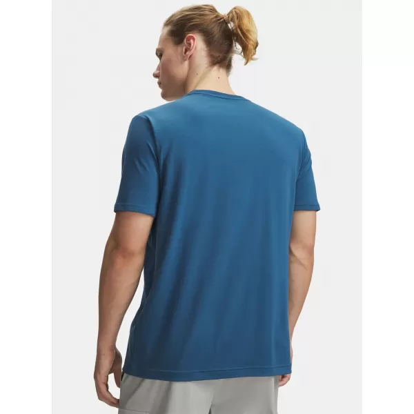  Herren-T-Shirt UNDER ARMOUR M 60/40S ARMOR GLOBE SS 6009261-498 BLAU 