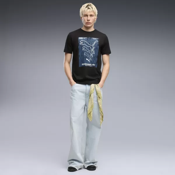  Herren-T-Shirt PUMA GRAPHICS BOX TEE 69436601 PUMA SCHWARZ 
