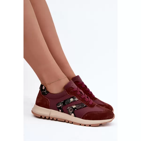  Damen-Sneaker D&A GR62-6015 BURGUND 