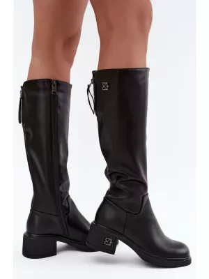 Damenstiefel VINCEZA 67056 LEDER SCHWARZ