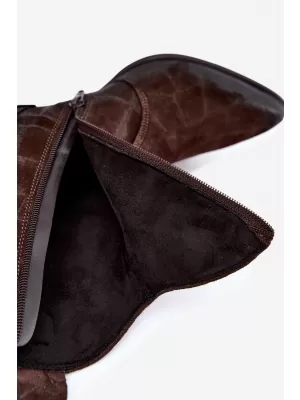 Cowboystiefel für Damen ZAZOO 1998 SCHOKOLADE
