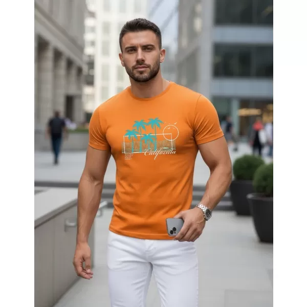  Herren-T-Shirt DSTREET NX5020R ORANGE 