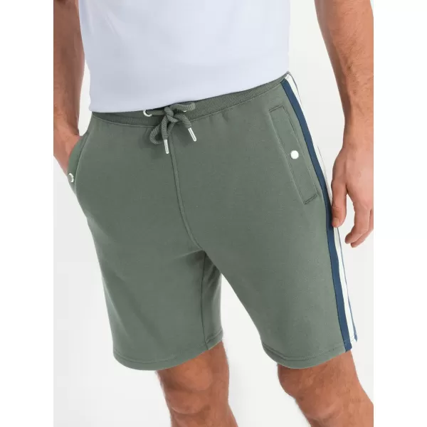  Herren-Shorts OMBRE Z128 GRAUMELANGE/OLIV 
