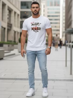 Herren-T-Shirt DSTREET NX5094R-WH WEIß