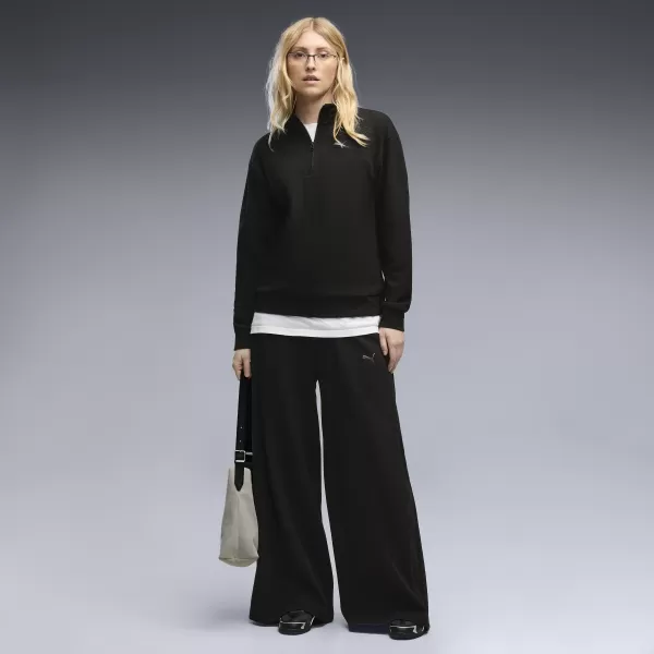  Damen-Jogginghose PUMA CLASS RELAXED WIDE LEG PANTS 69401301 PUMA SCHWARZ 
