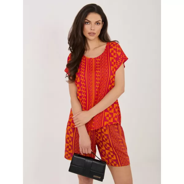  Damen-T-Shirt SUBLEVEL D73771AG10978AA ORANGE 