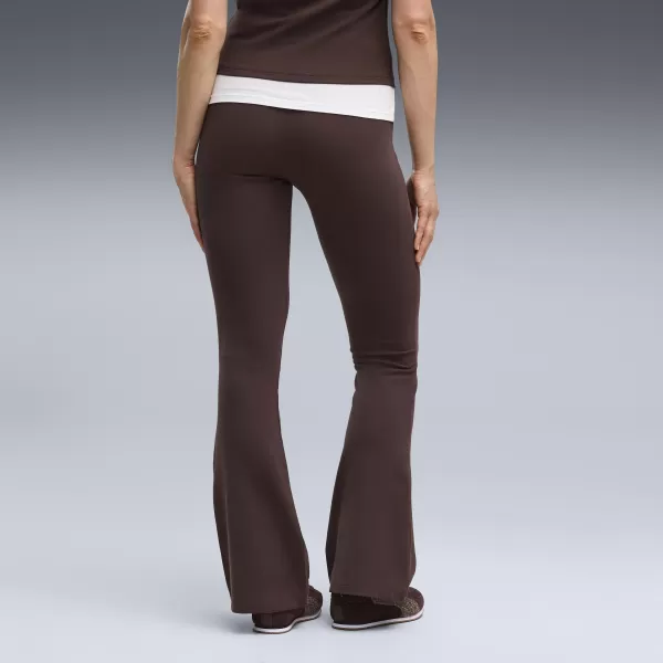  Leggings für Damen PUMA ESS HIGH-WAIST FLARED LEGGINGS 63154233 SCHOKOLADENFONDUE 