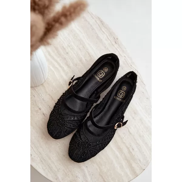  Ballerinas für Damen BOTO CH951 SCHWARZ 