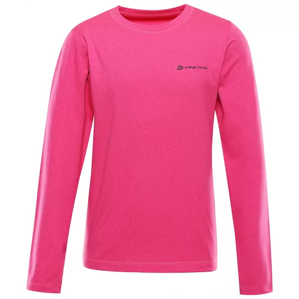  Schnell trocknendes Kinder-T-Shirt ALPINE PRO LOUSO ROSA GLÜHEN 