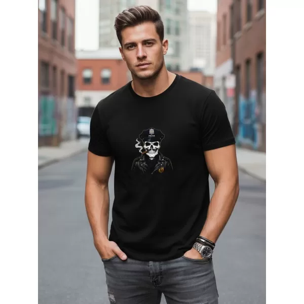  Herren-T-Shirt DSTREET NX0128R-BK SCHWARZ 