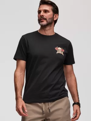 Herren-T-Shirt OMBRE OM-TSPT-0257 SCHWARZ