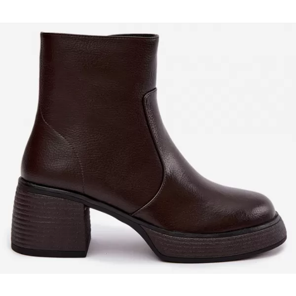  Damen-Stiefeletten D&A CR62-3369 DUNKELBRAUN 