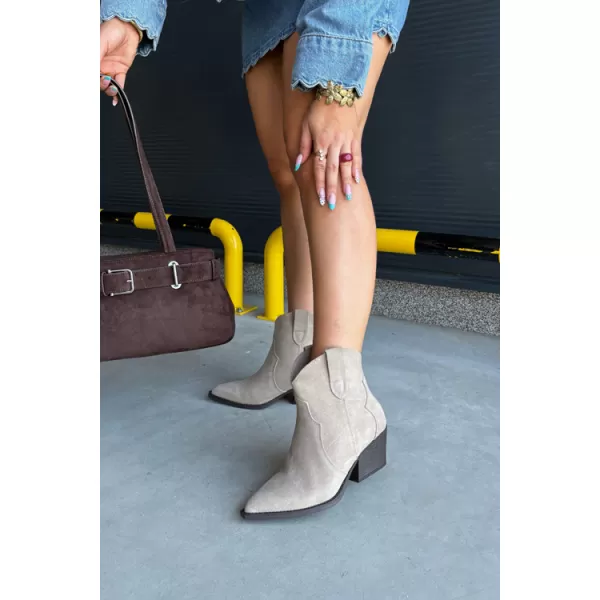  Damen-Stiefeletten BOTO 6338 BEIGE 