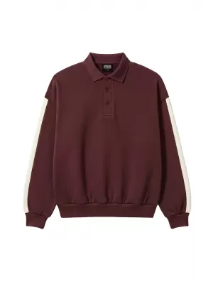 Herren-T-Shirt mit Kragen URBAN CLASSICS TB8595-01151 KIRSCHE