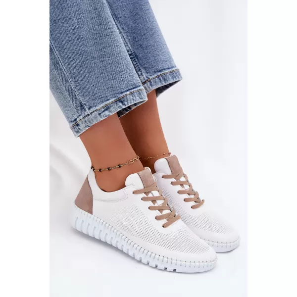  Damen-Stiefeletten ARTIKER 58C3083 WEIß/BRAUN 