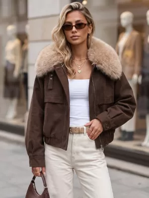 Damenjacke DSTREET TY5694 BRAUN