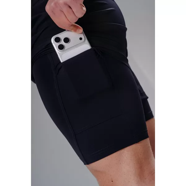  Doppellagige Trainingsshorts NEBBIA PRIMAL 878 SCHWARZ 