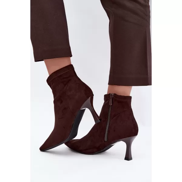  Damen-Stiefeletten BOTO 7107 BRAUN 