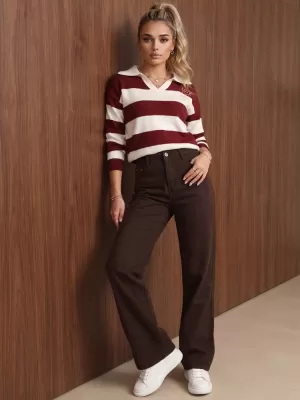 Damenhosen DSTREET UY3230 BRAUN