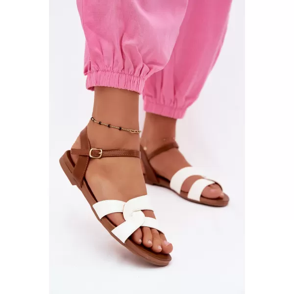  Damensandalen S.BARSKI KV51-022 BRAUN/WEIß 