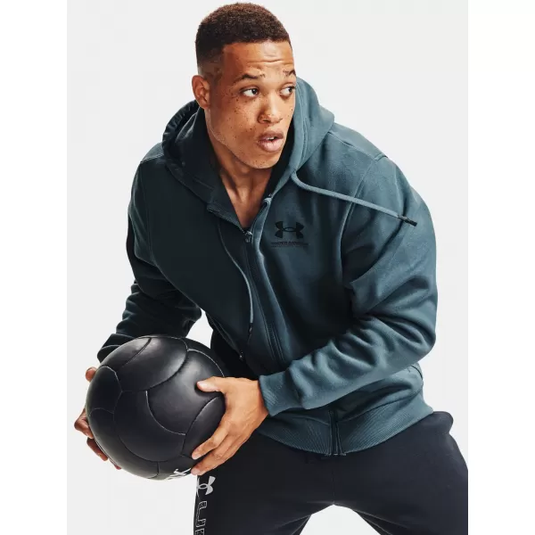  Herren-Sweatshirt UNDER ARMOUR RIVAL FLEECE AMP FZ HD 1357113-467 BLAU 