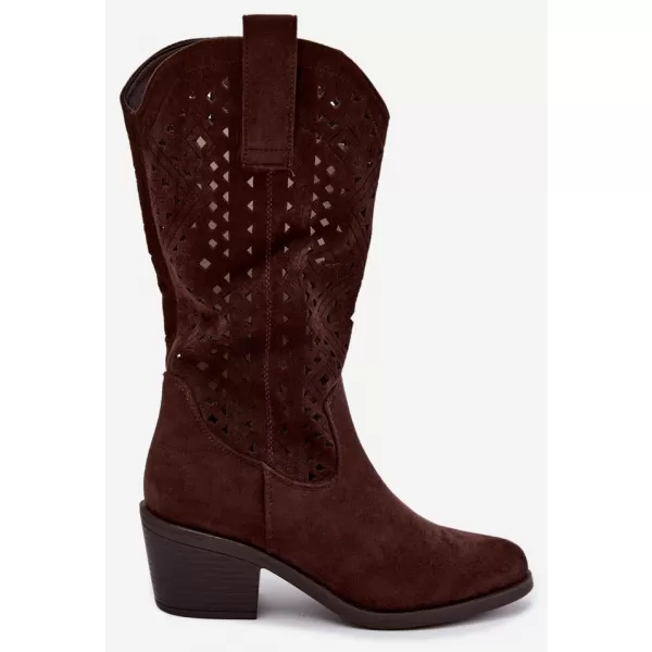  Damenstiefel S.BARSKI HY62-8126 SCHOKOLADE 