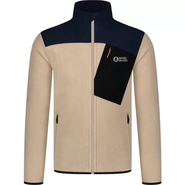 Leichtes Fleece-Sweatshirt für Herren NORDBLANC CRACKLE NBSFM8373 BEIGE 