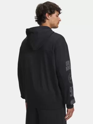 Herren-Sweatshirt UNDER ARMOUR UA RIVAL LW GRAPHIC FZ 6014687-001 SCHWARZ