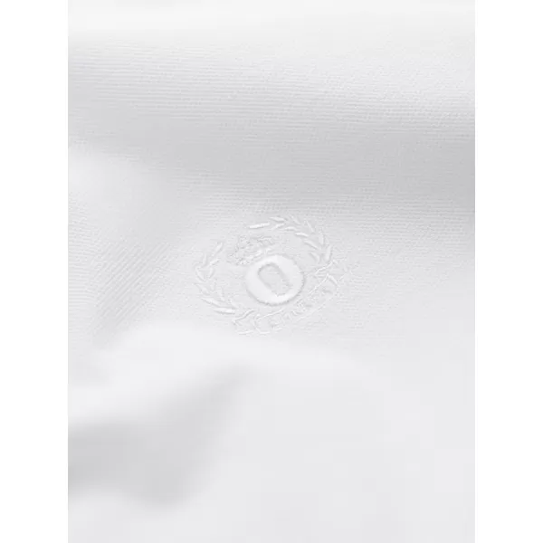  Herren-T-Shirt mit Kragen OMBRE OM-POBS-0171 WEIß/WEIß/HELLBRAUN 