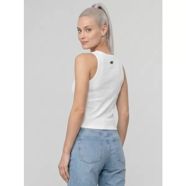  Damen-Tanktop 4F WMM00TSLEF299 WEIß 