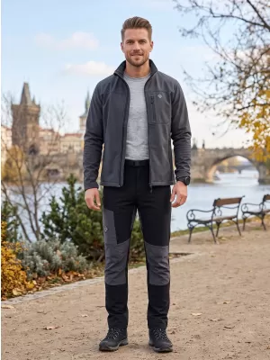 Softshellhose für Herren ALPINE PRO AKAN 3 SCHWARZ