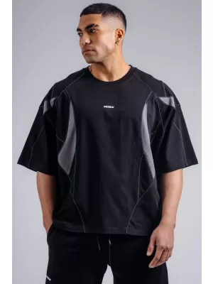 Übergroßes Pump-Cover-T-Shirt NEBBIA PRIMAL 871 SCHWARZ