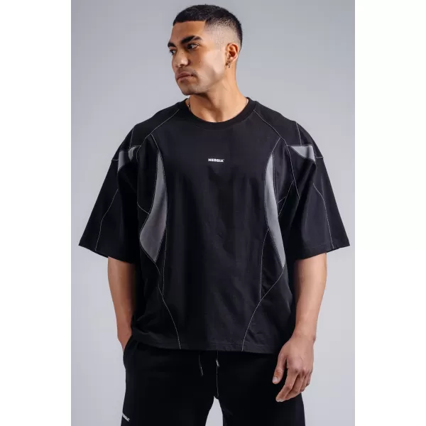  Übergroßes Pump-Cover-T-Shirt NEBBIA PRIMAL 871 SCHWARZ 