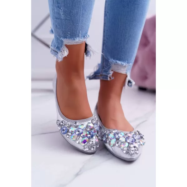  Ballerinas für Damen BOTO CC87 SILBER 