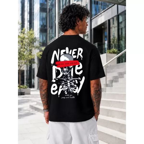  Herren-T-Shirt DSTREET NX4008R-BK-O SCHWARZ 