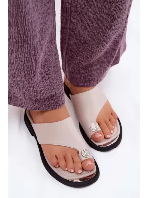 Damen-Flip-Flops VINCEZA 62307 BEIGE