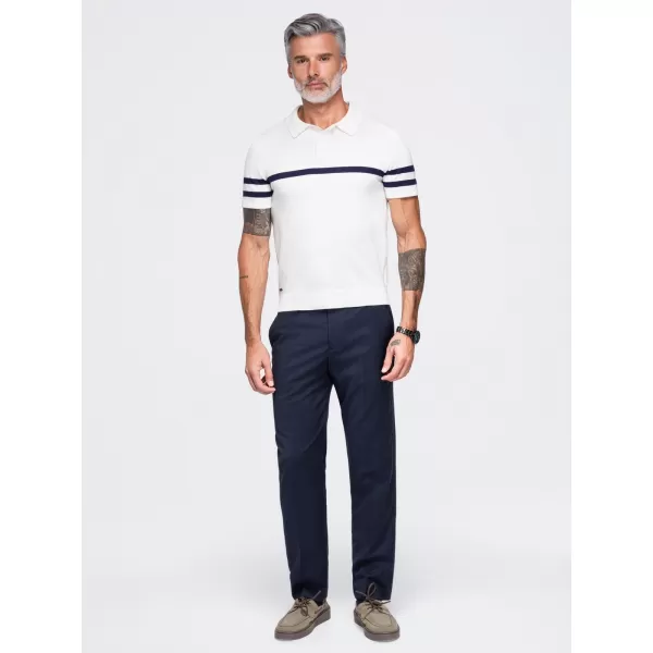  Herren-Poloshirt OMBRE OM-POSS-0177 WEIß 